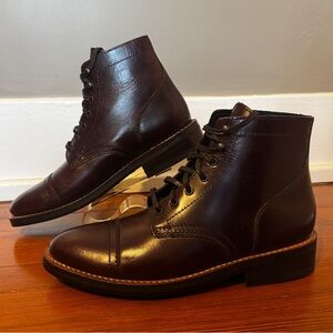 Thursday Boot Co Captain Mens 10.5 Brown Leather Lace Up Cap Toe Boot Brand NEW